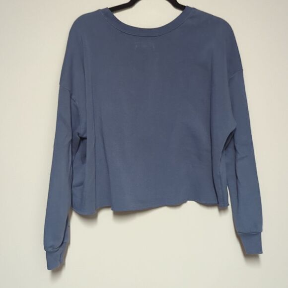 Grayson/Thread Blue Graphic Cropped Sweatshirt - Picture 4 of 6